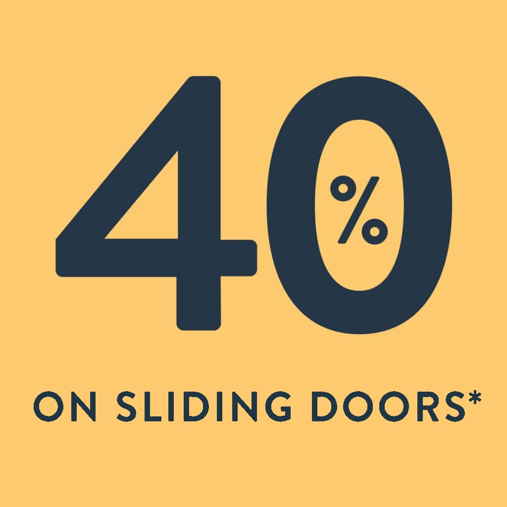 40% off sliding doors